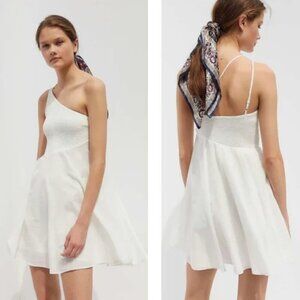 Urban Outfitters Dahlia Asymmetrical Smocked Mini Dress